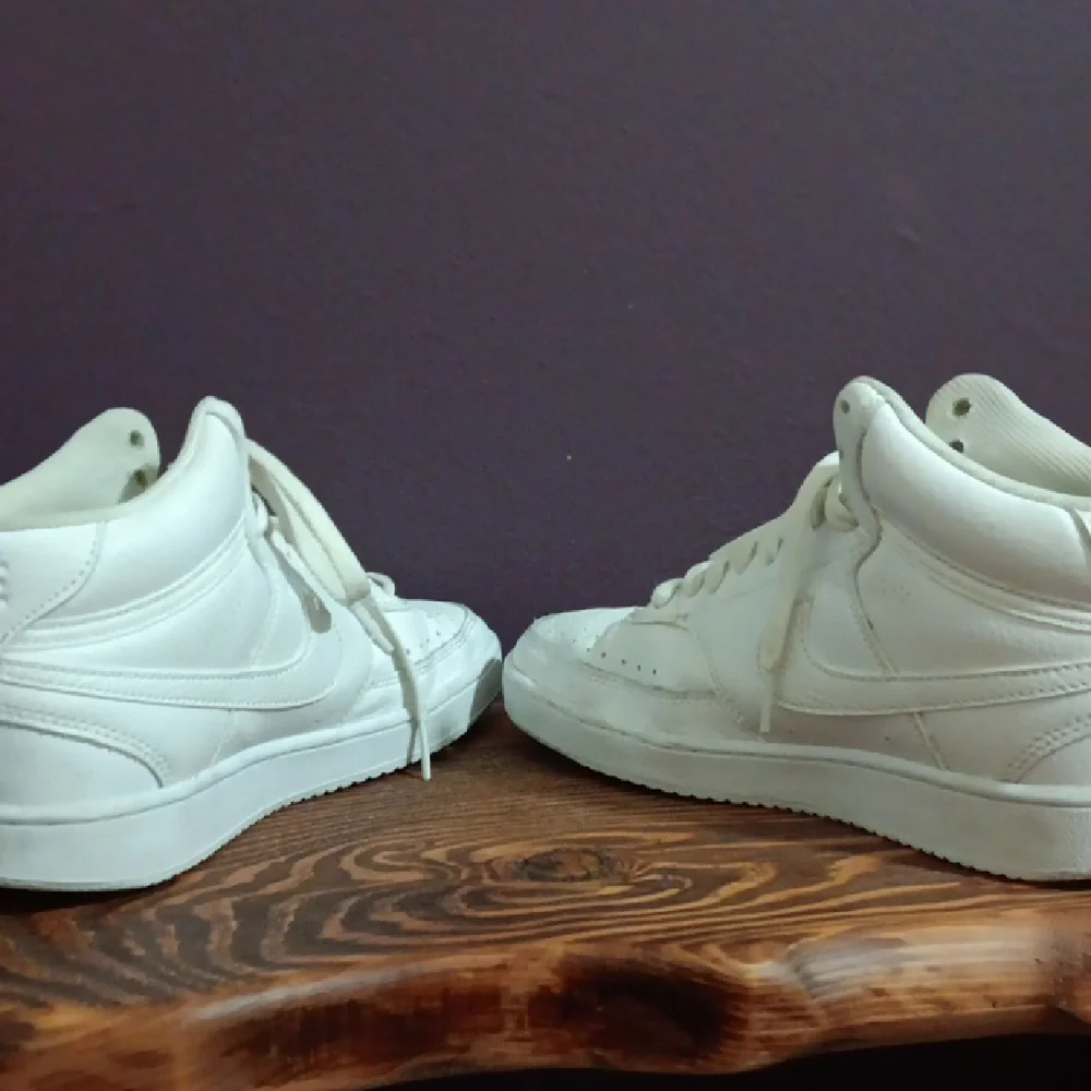Nike White Classic Hi-Top Sneakers - Picture 5 of 10